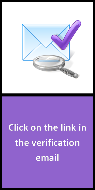 Click on the link in the verification email